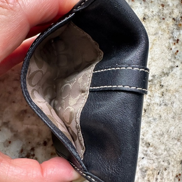 COACH Black Leather Wallet with Silver Buckle Excellent Condition - Picture 12 of 12